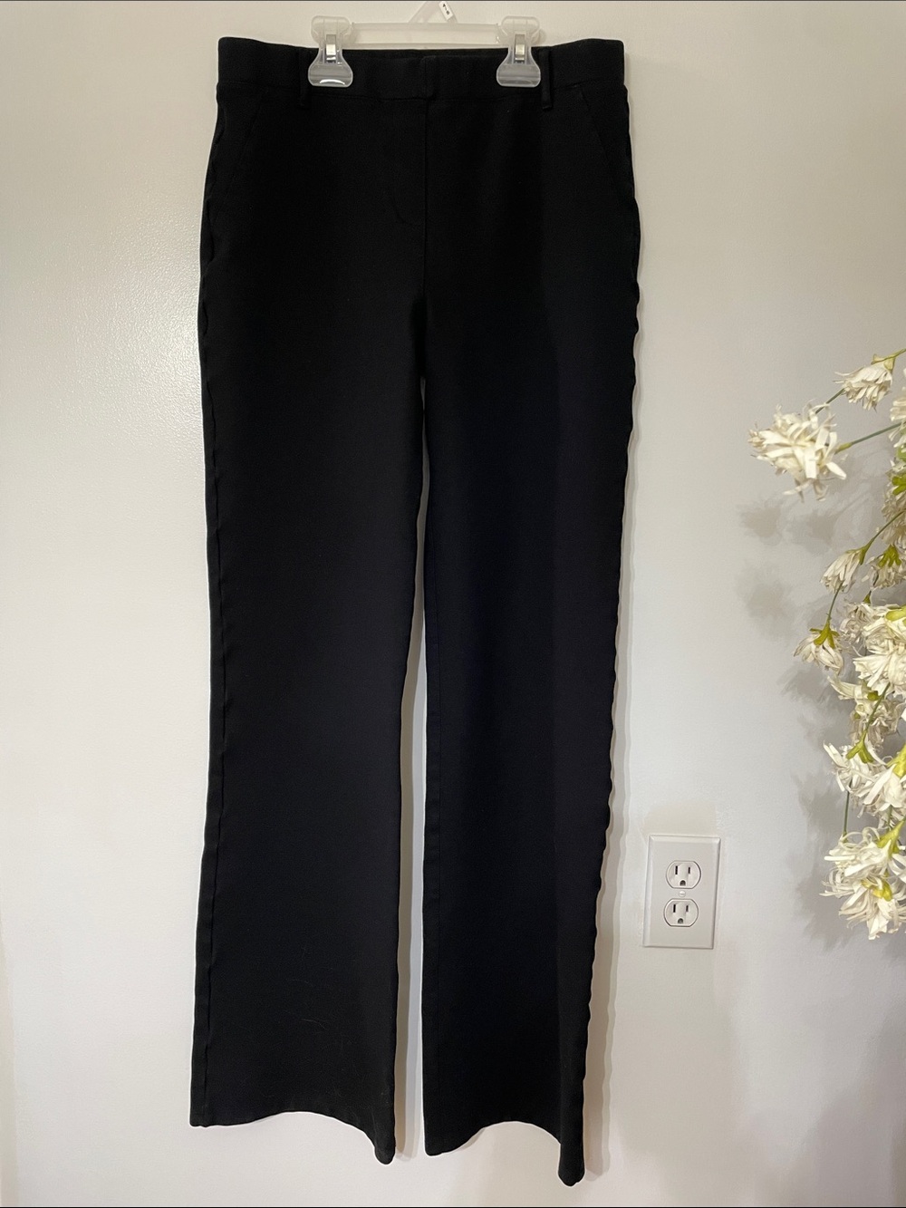 Quince Black Straight-Leg Dress Pants